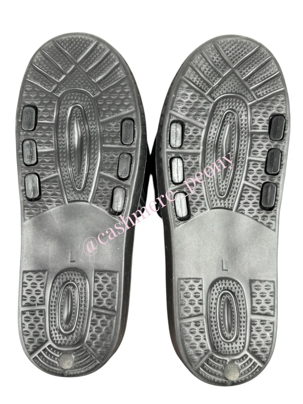 Black Reflexology Acupressure Massage Slide Sandals Mens Size Large 9.5 - 10.5